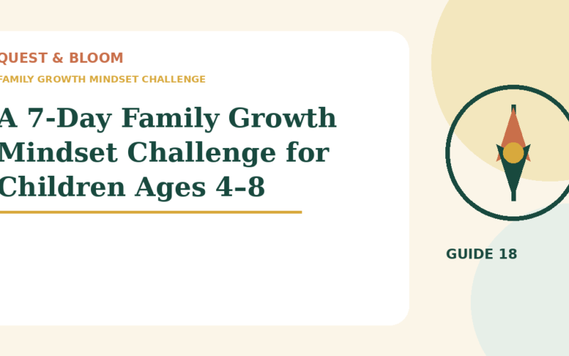 family growth mindset challenge guide for parents of children aged 4 to 8