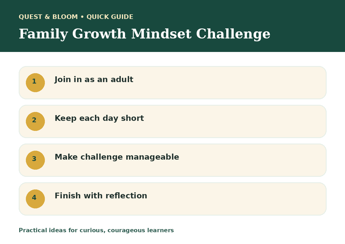 Quick guide about family growth mindset challenge