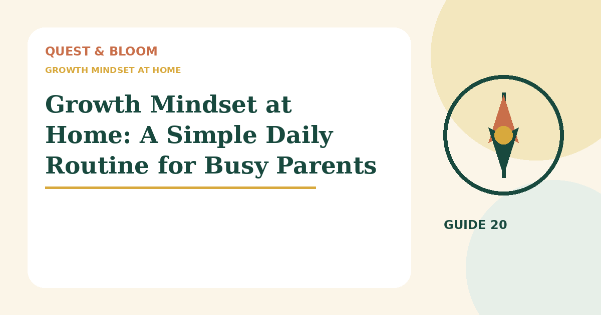 growth mindset at home guide for parents of children aged 4 to 8