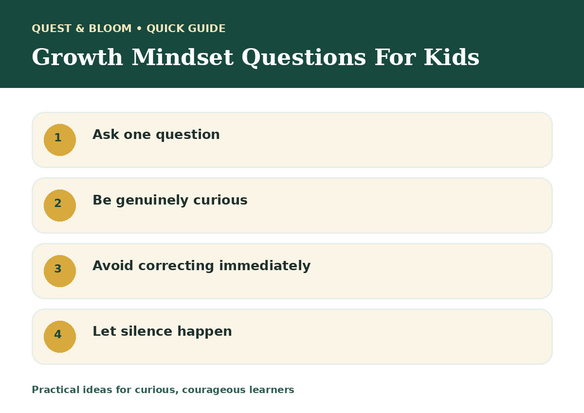 Quick guide about growth mindset questions for kids