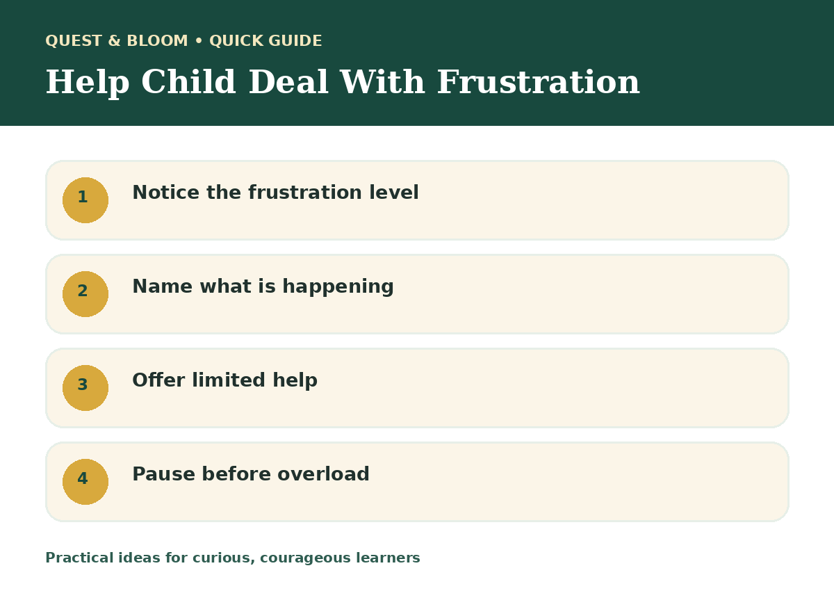 Quick guide about help child deal with frustration