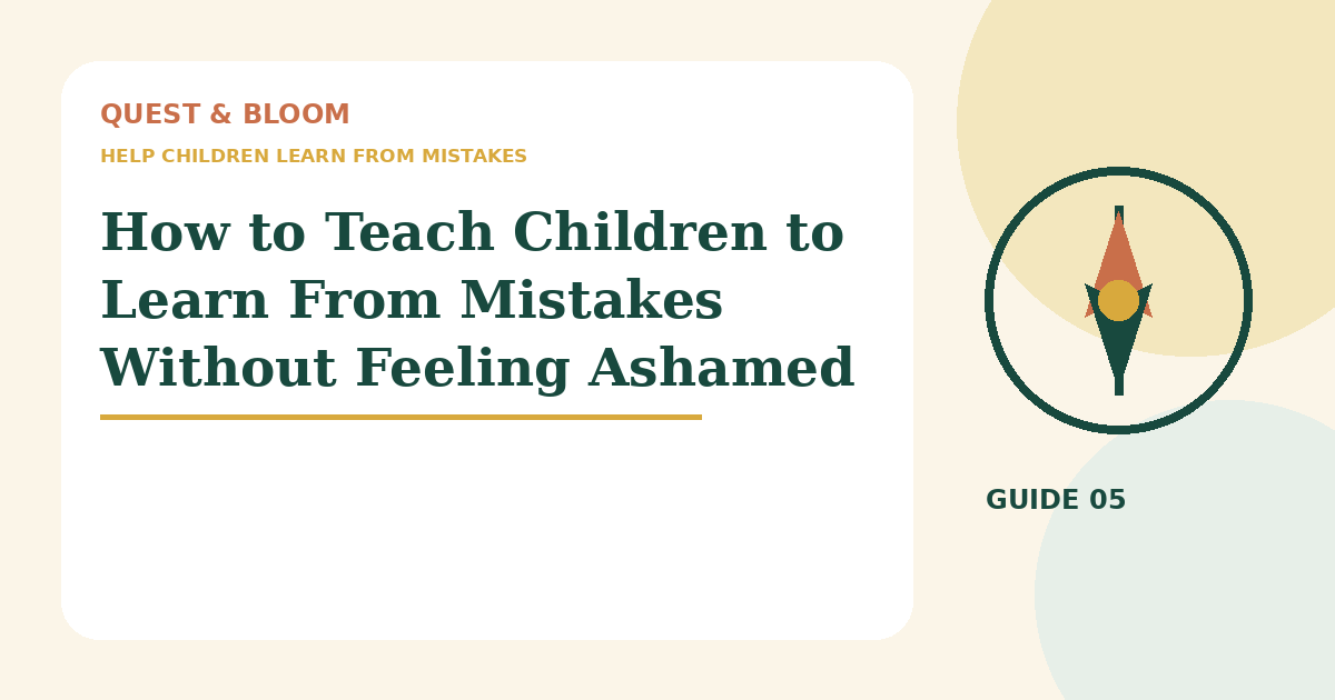 help children learn from mistakes guide for parents of children aged 4 to 8