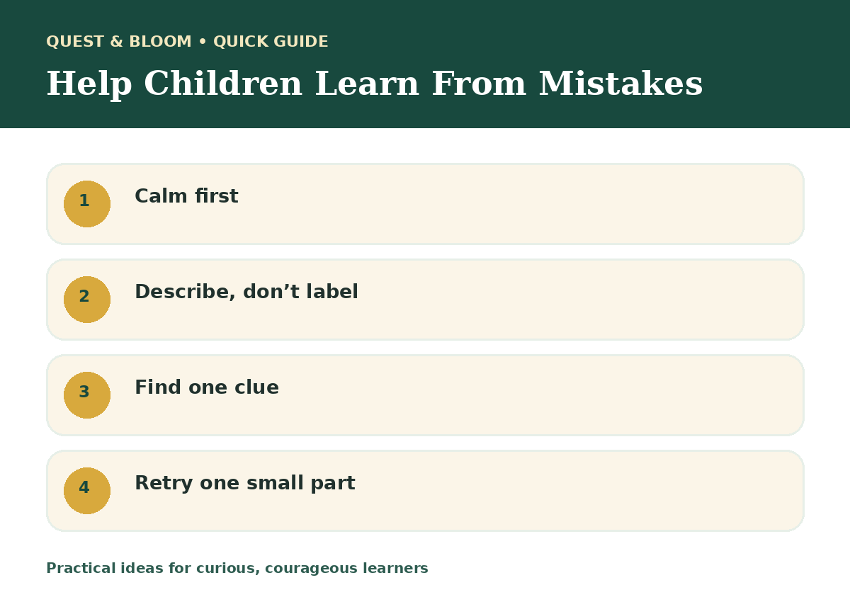 Quick guide about help children learn from mistakes