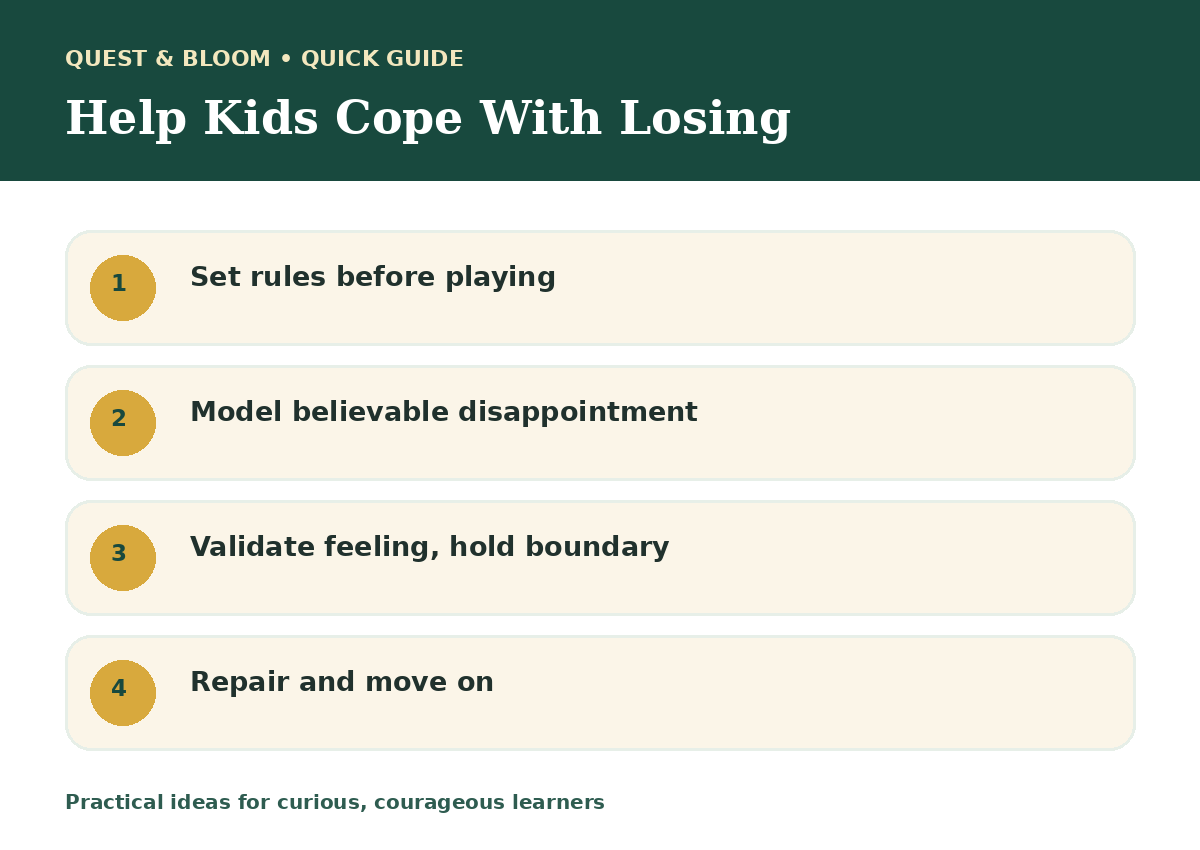 Quick guide about help kids cope with losing