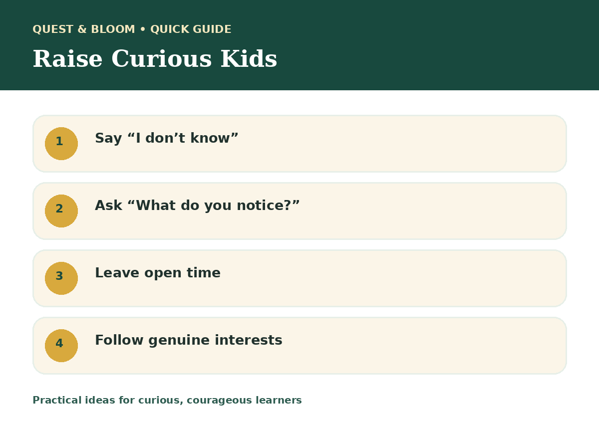 Quick guide about raise curious kids